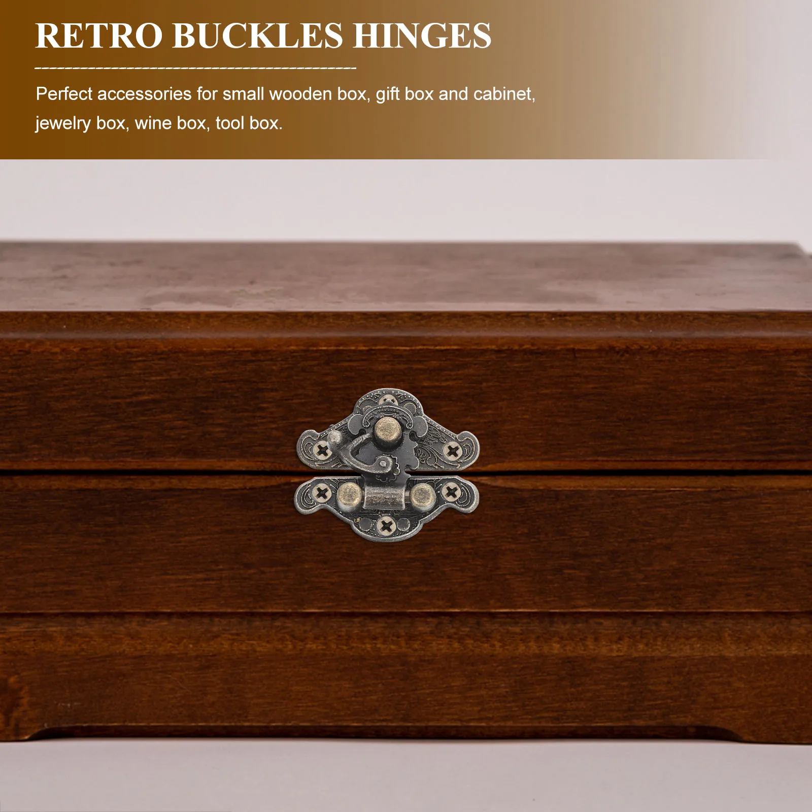 

1 set 1 Set Retro Hinge Buckles For Jewelry Box Gift Case Decorative Wood Box Hardware Durable Household niture Accessories