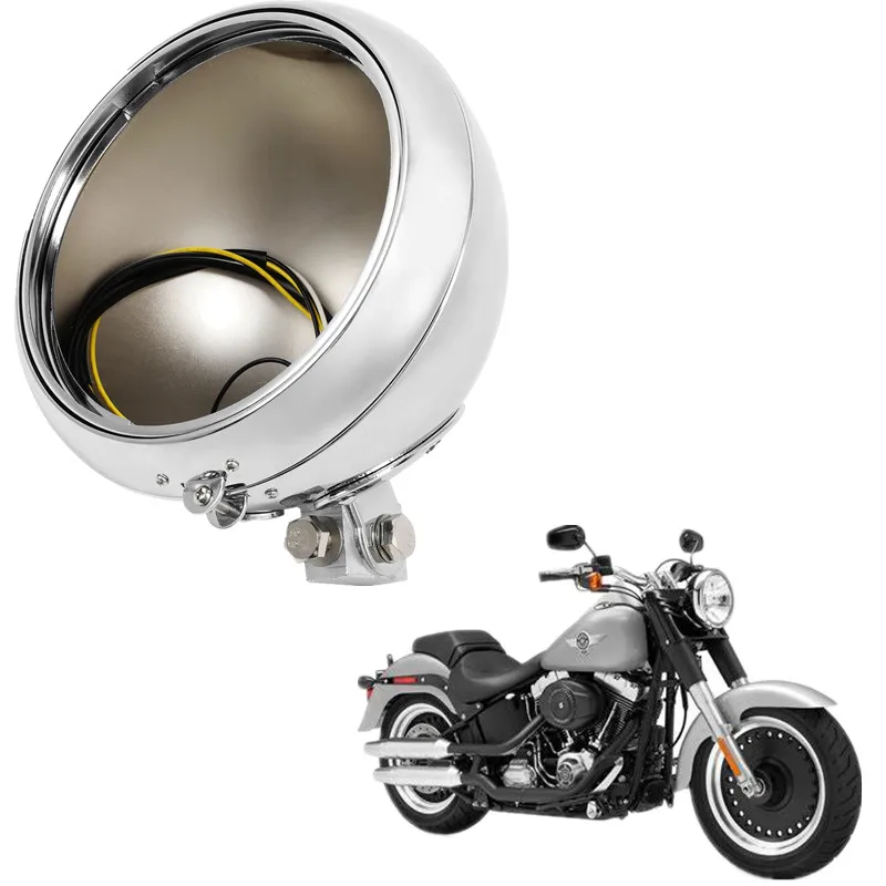 

For Harley Softail Fat Boy Deluxe Heritage 1986-2011 Motorcycle Acsessories 7" Headlight Lamp Housing Light Bulb Bucket