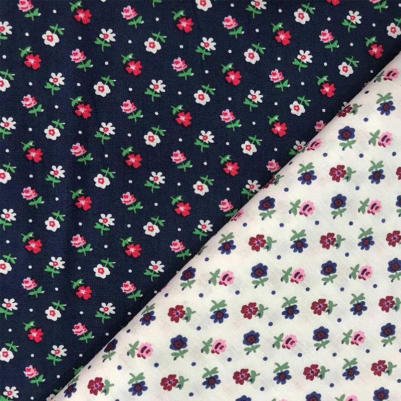 

Poplin fabric 100% cotton, printed fabric for clothing, shirt skirt, small crushed flowers, handmade sewing