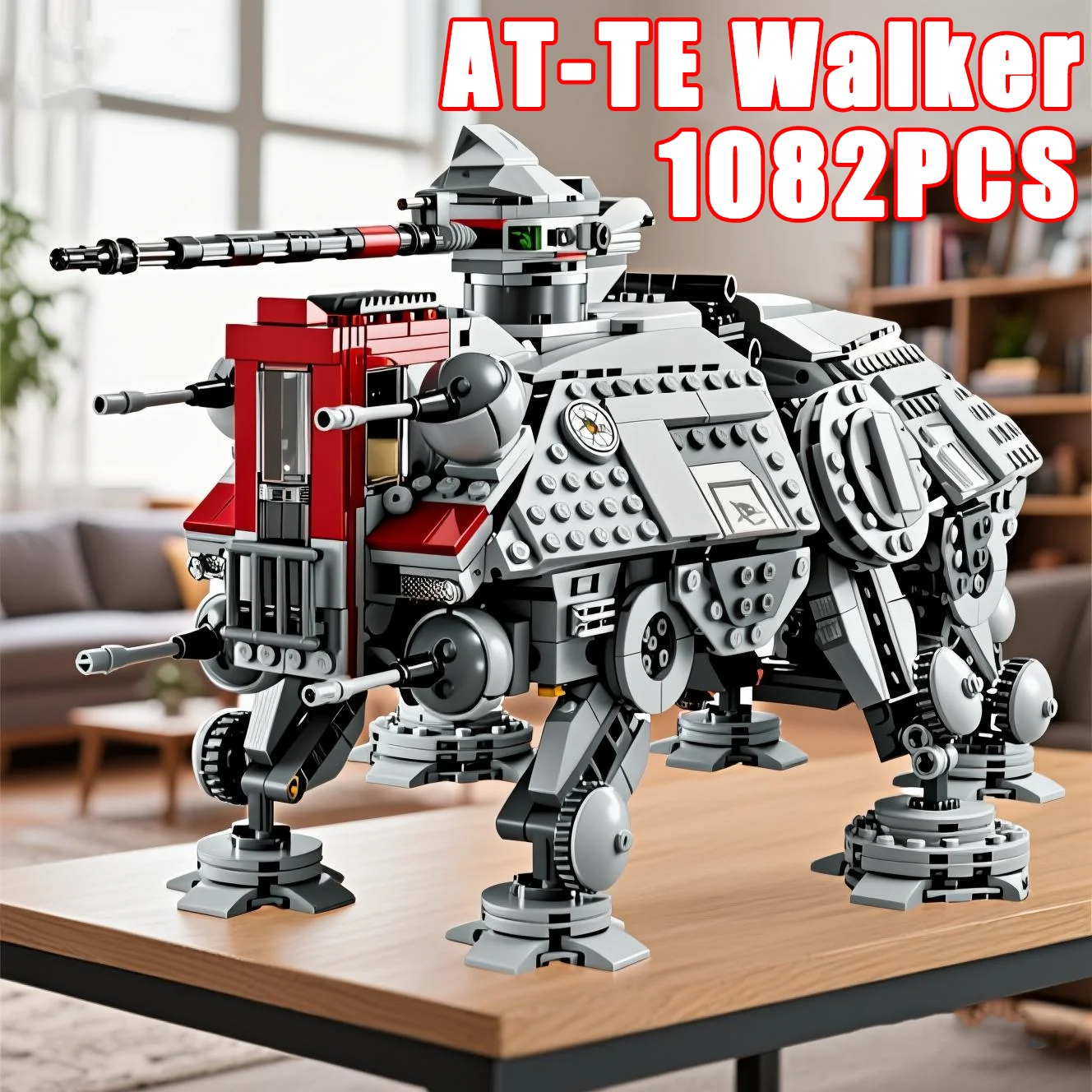 Nouveau AT-TE 1082PCS 75337 Ensemble de construction tactique tout-terrain avec soldats clones et décor de bataille avec araignées naines