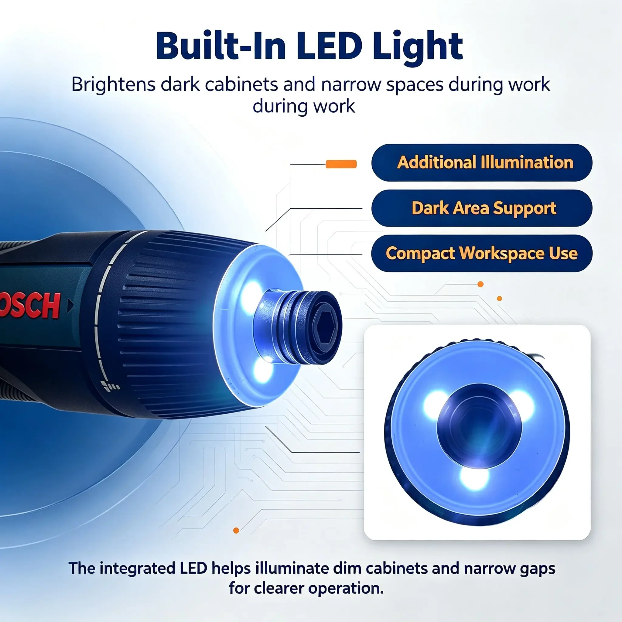 Bosch GSD4V-5 3.6V Cordless Electric Screwdriver, Precision Screwdriver Compact Power Tool for Electronics Repair & DIY Assembly - view 6