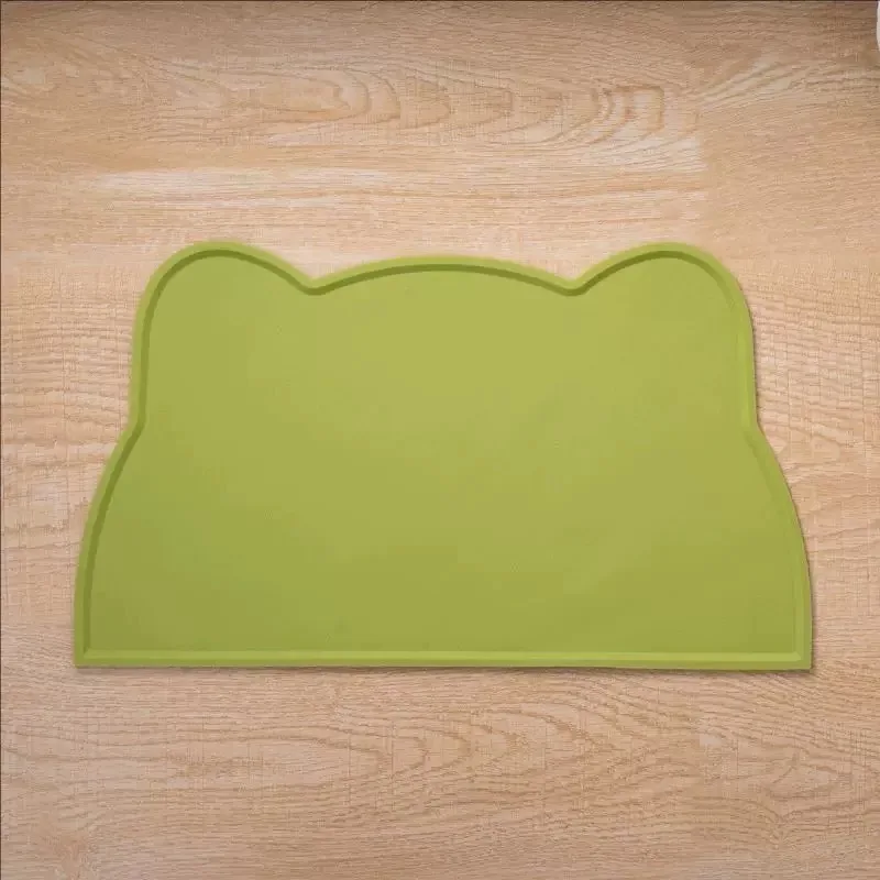 1 Stück Katzen- und Hunde-Essmatte, Silikon-Haustiermatte, Katzenkopf-Design, Leicht zu Reinigen, Anti-Überlauf, Wasserdicht und Rutschfeste Matte