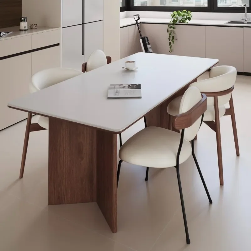 Deluxe Designer Dining Table High Writing Living Room Modern Mobile Learning Table Dining Table Dining Room Kitchen