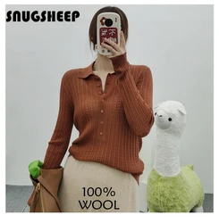 washable thin women pullover brown top sheer fashion clothes for woman collared cardigan korean style vintage womens clothing o