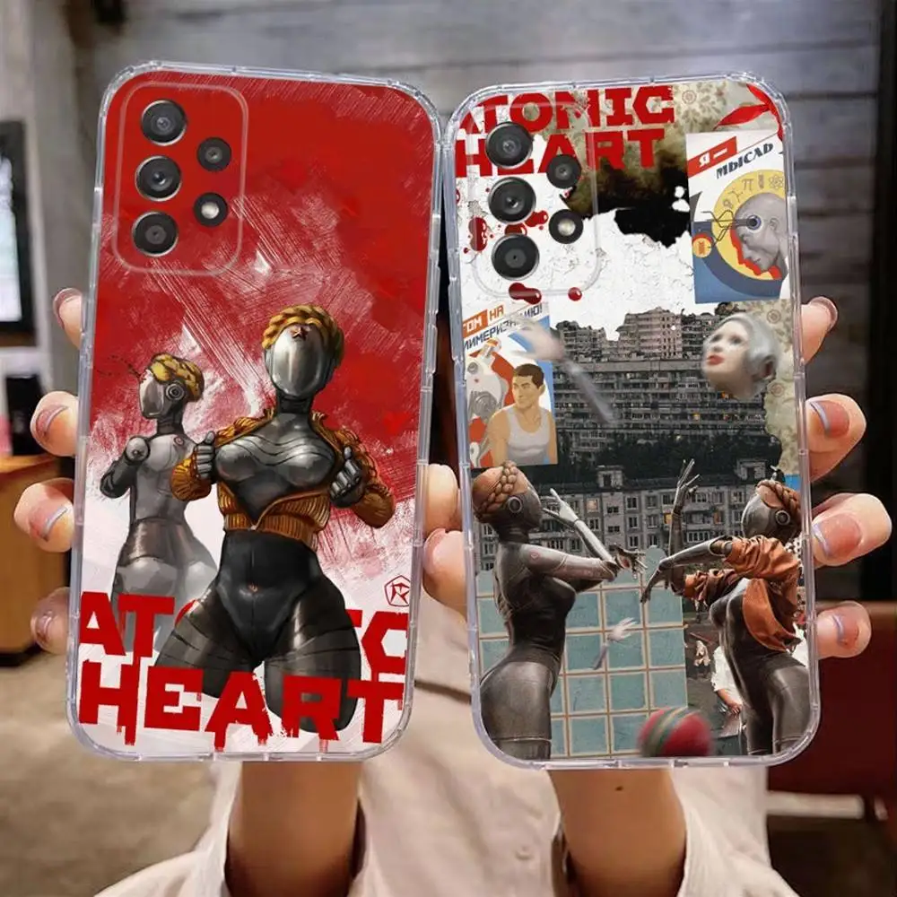 

Game Atomic Heart Phone Case For Samsung Galaxy A,71,70,52,51,40,31,50,50S,30S,21S,12,10,Note20ultra Transparent Cover