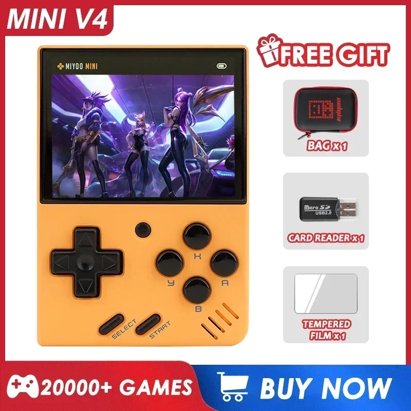 MIYOO MINI V4 Consoles Handheld Game Players 2.8\'\' IPS OCA Portable Video Game Linux System Retro Game Console Spelcomputer Met