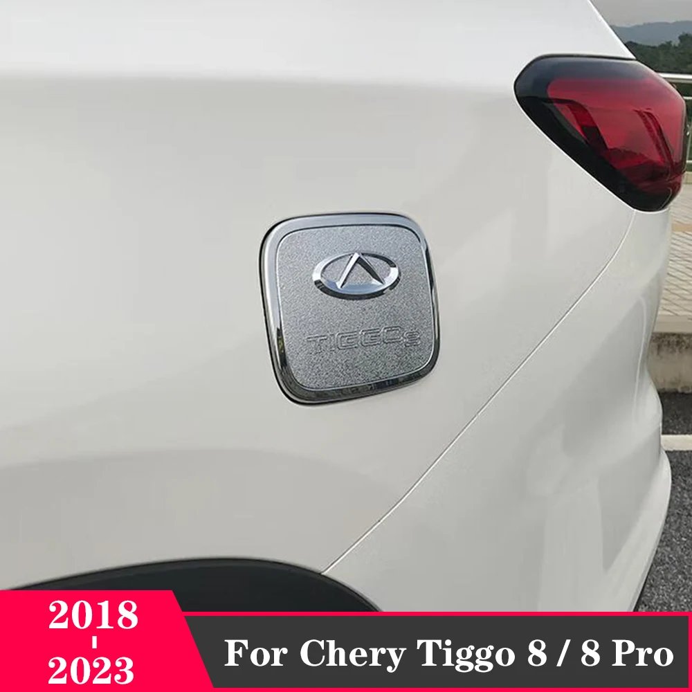 For Chery Tiggo 8 / Tiggo 8 Pro 2018 - 2023 ABS Chrome Car fuel tank cap decoration Sticker Cover Exterior Trim Accessories