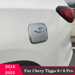For Chery Tiggo 8 / Tiggo 8 Pro 2018 - 2023 ABS Chrome Car fuel tank cap decoration Sticker Cover Exterior Trim Accessories