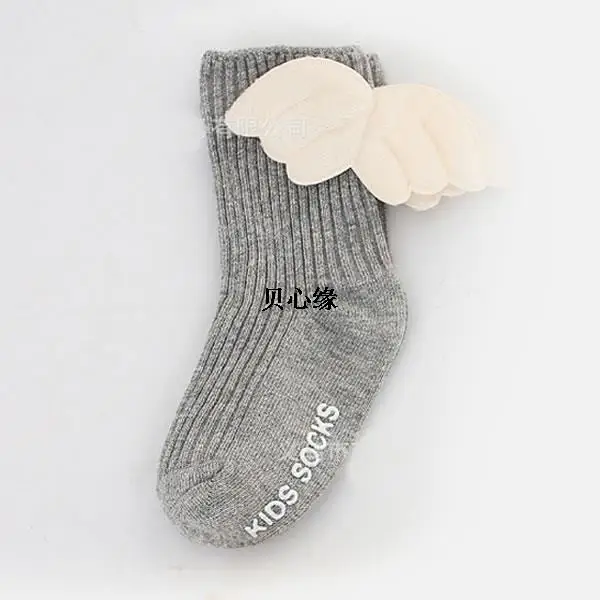 newborn socks anti-slip Creative children\'s lovely angel wings socks toddler boy girl cotton socks private floor sock