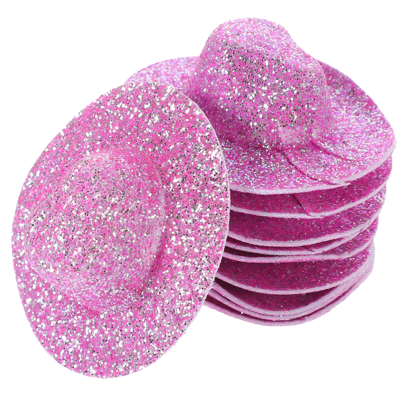 Petit chapeau de Cowboy ornement, 10 pièces, chapeaux miniatures mignons pour boissons, bricolage, fabrication de bijoux, sac, charme, acents décoratifs muraux de salle