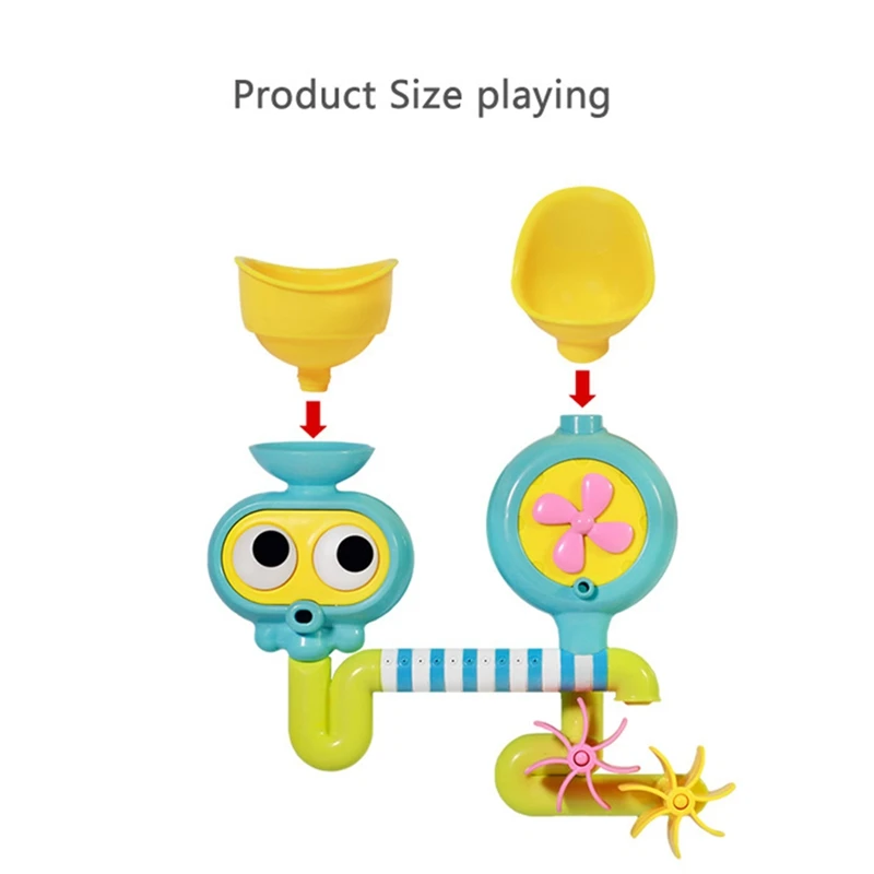 Baby Bath Toys Windmill With Waterfall Station And Suction Cups Kids Shower Bathtub Toys For Toddlers Kids 18 Months