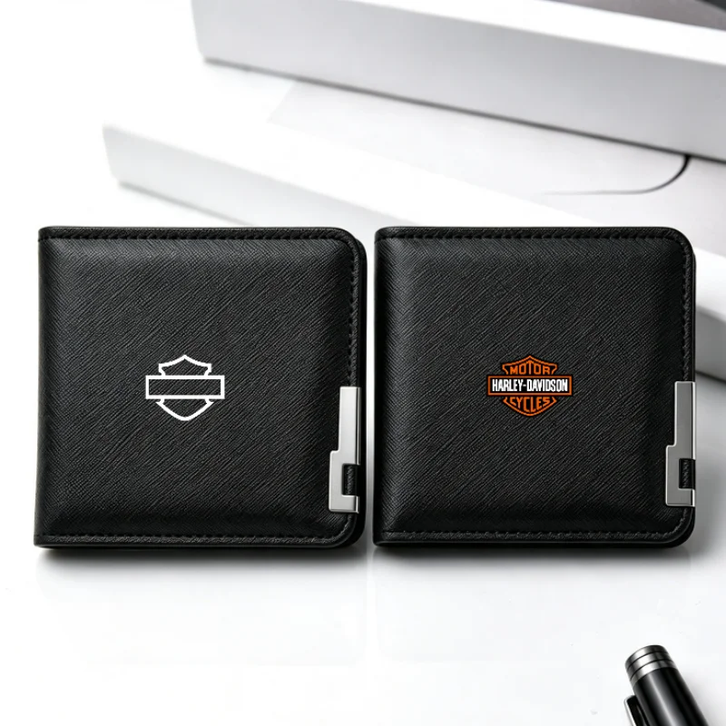 Image of Für Harley Davidson PA1250 Motorradteile Herren-Geldbörse aus Leder, Business-Bankkarten-Geldbörse, Kartenhalter, lange Tasche