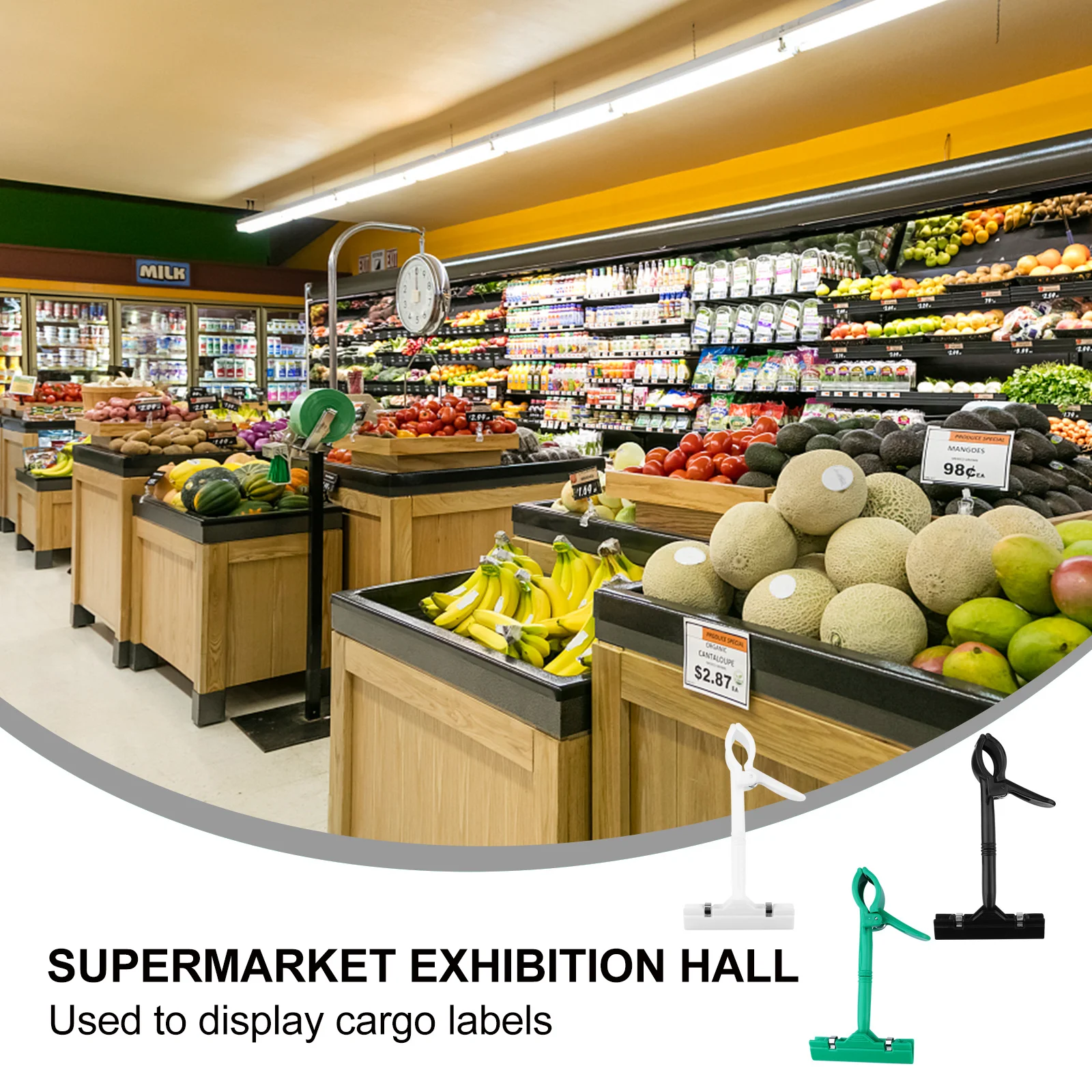 

5Pcs Plastic Sign Clip Adjustable Price Tag Holder for Retail Store Promotions Advertising Display Plastic Sign Clip