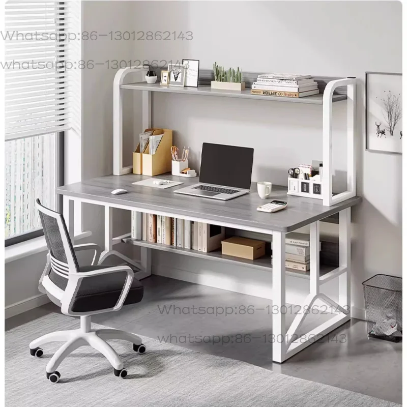 Desk, Student Double-layer Computer Desk, Bookshelf, Home Minimalist Bedroom, Student Writing Desk,Office Desks Office Furniture