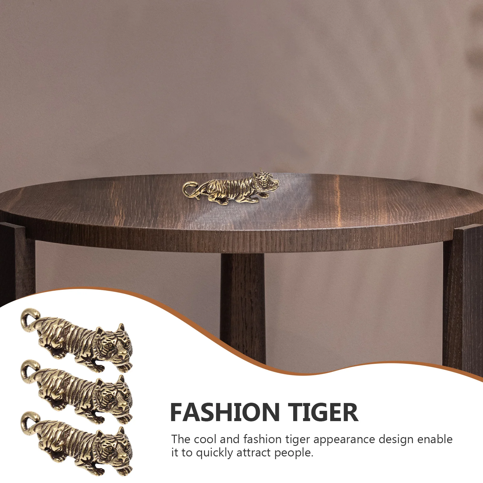 

3pcs Home Decoration Gift Ornament For New Year Cool Fashion Design New Year Tiger Decor Tiger Statue