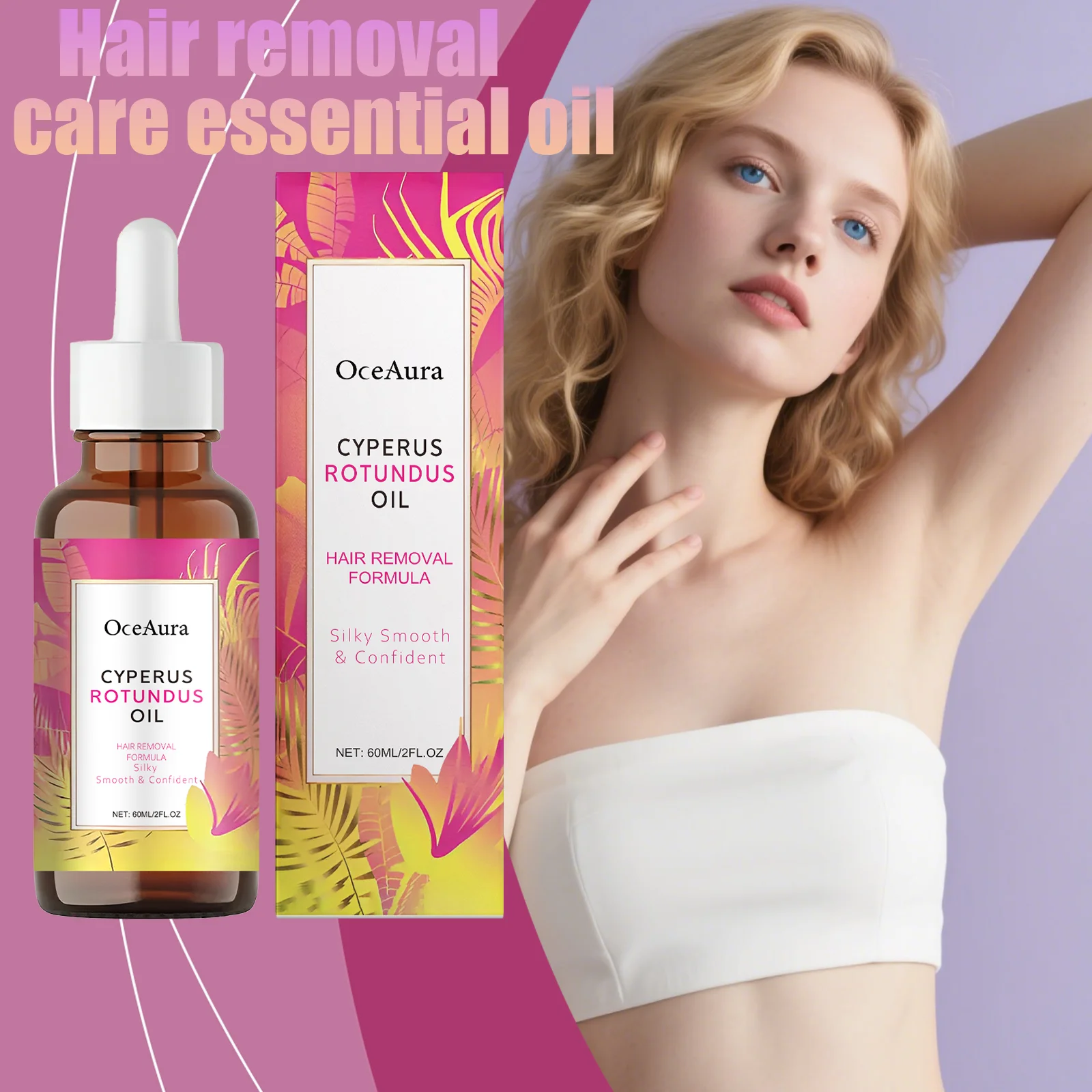 Hair Removal Care Essential Oil Gently Cares For The Skin Cleanses Hair Removal Moisturizes&Moisturizes Daily Care Essential Oil