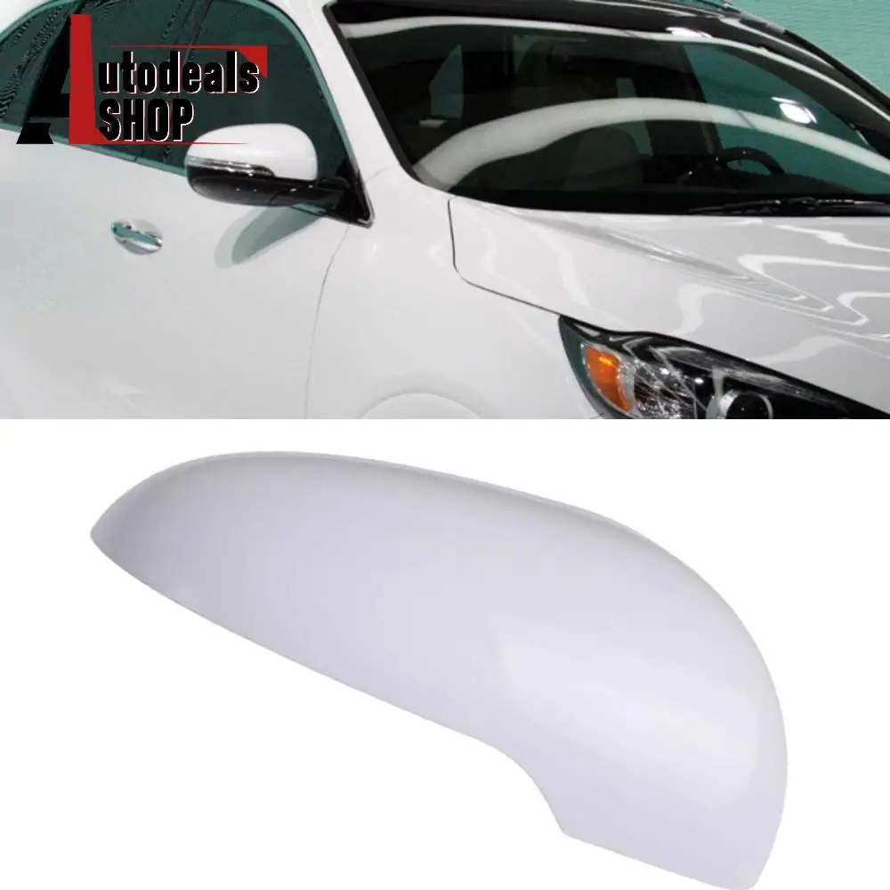 Rear View Mirror Cover Left/Right Side Door Wing Mirror Cover Cap for Kia Sorento 2015-2019 87616C5000 87626C5000 ABS White