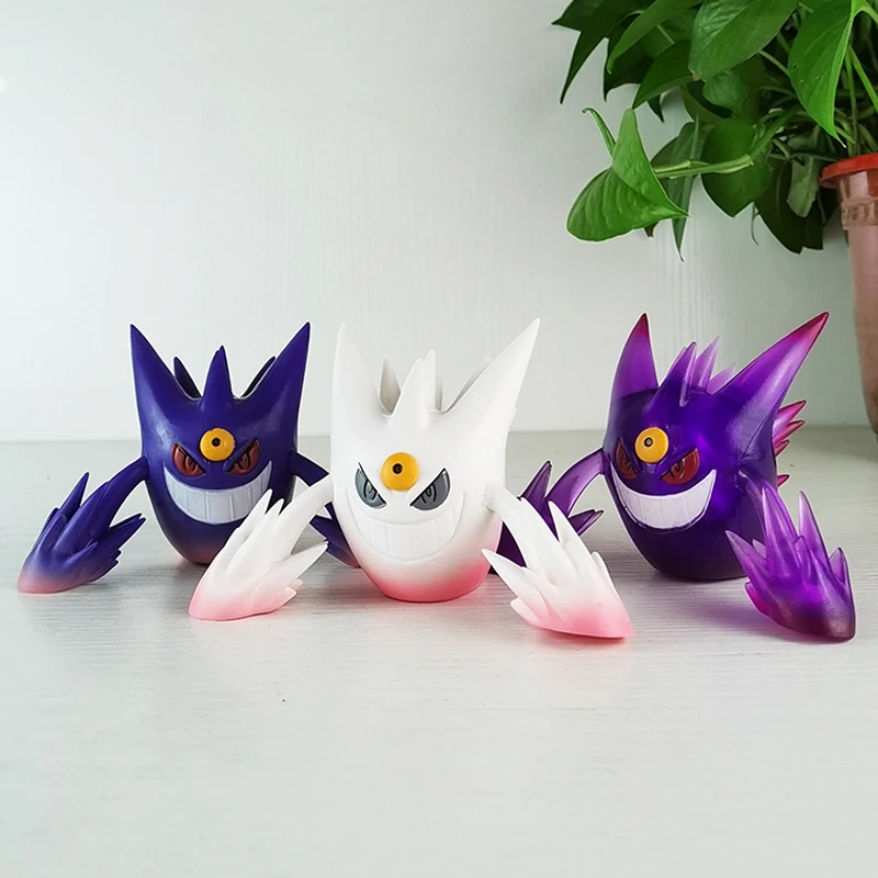 Pokemon Anime Cartoon Gengar Creative Transparent Model Doll Desktop Ornament Cute Statues Ornaments Toys Children's Xmas Gifts