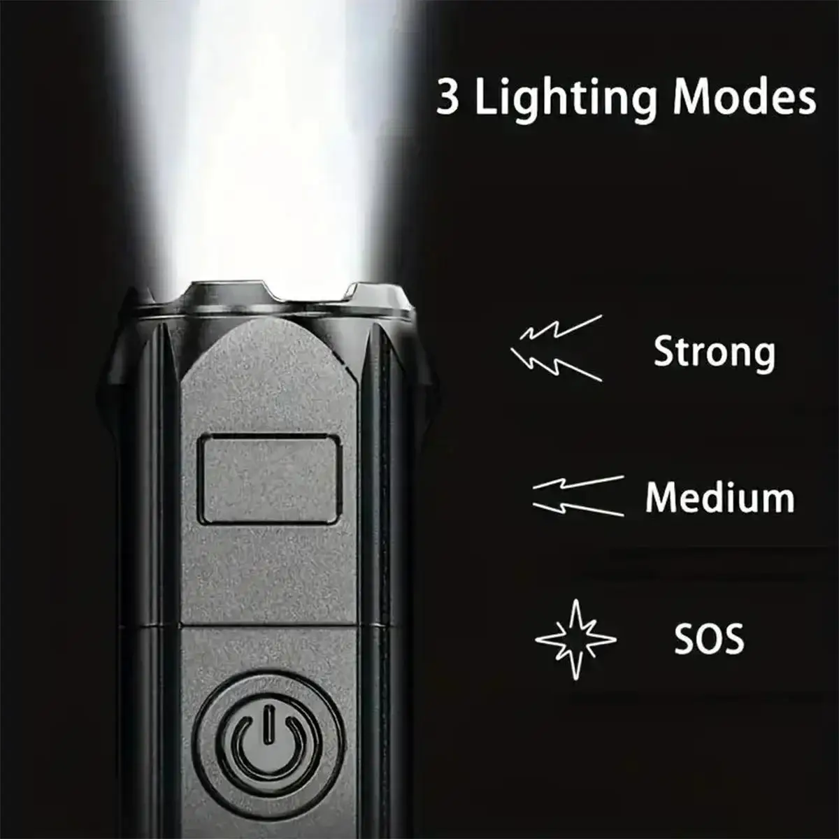 

Led Flashlight Strong High Quality Rechargeable Flashlights Durable Waterproof Zoom Leb Usb Tactical Light Handheld Camping Hand