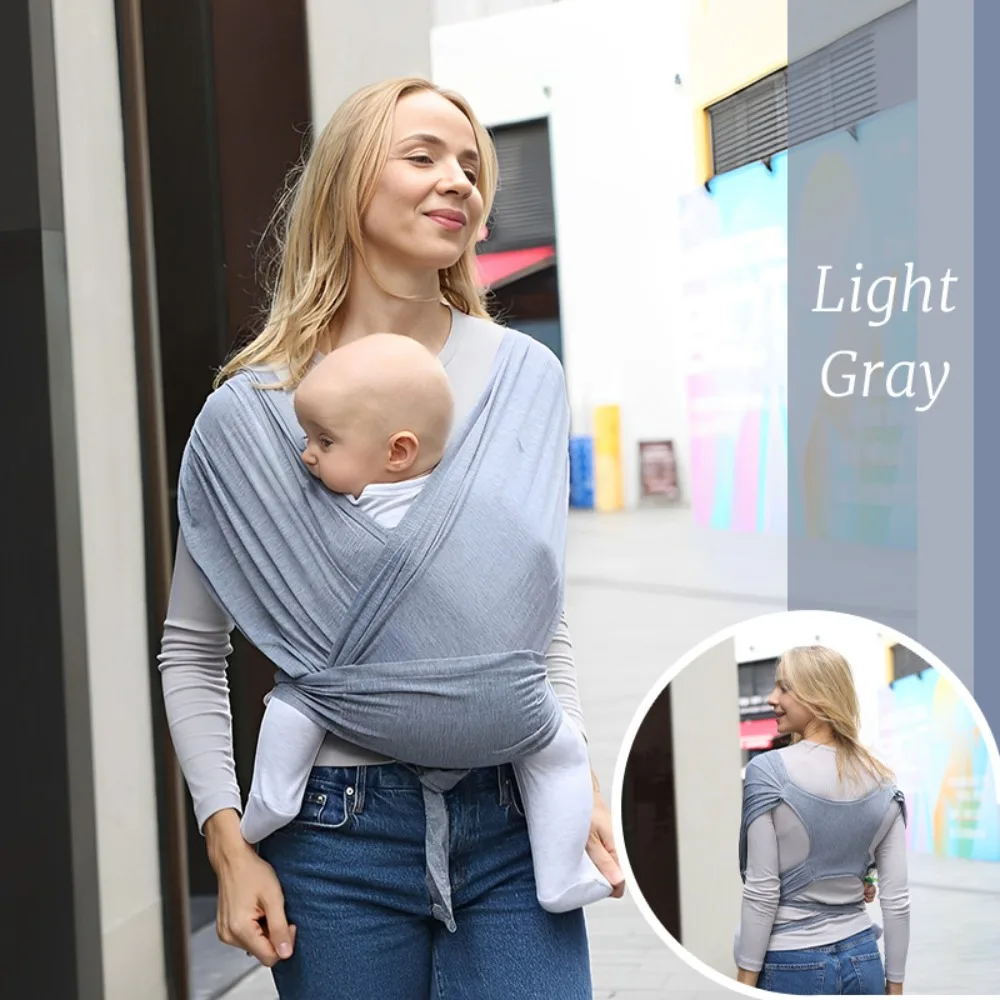 

Comfortable Baby Wrap Carrier Front Holding Safety Newborn Sling Wrap Breastfeeding Adjustable Infant Kangaroo Bag 0-36 Months