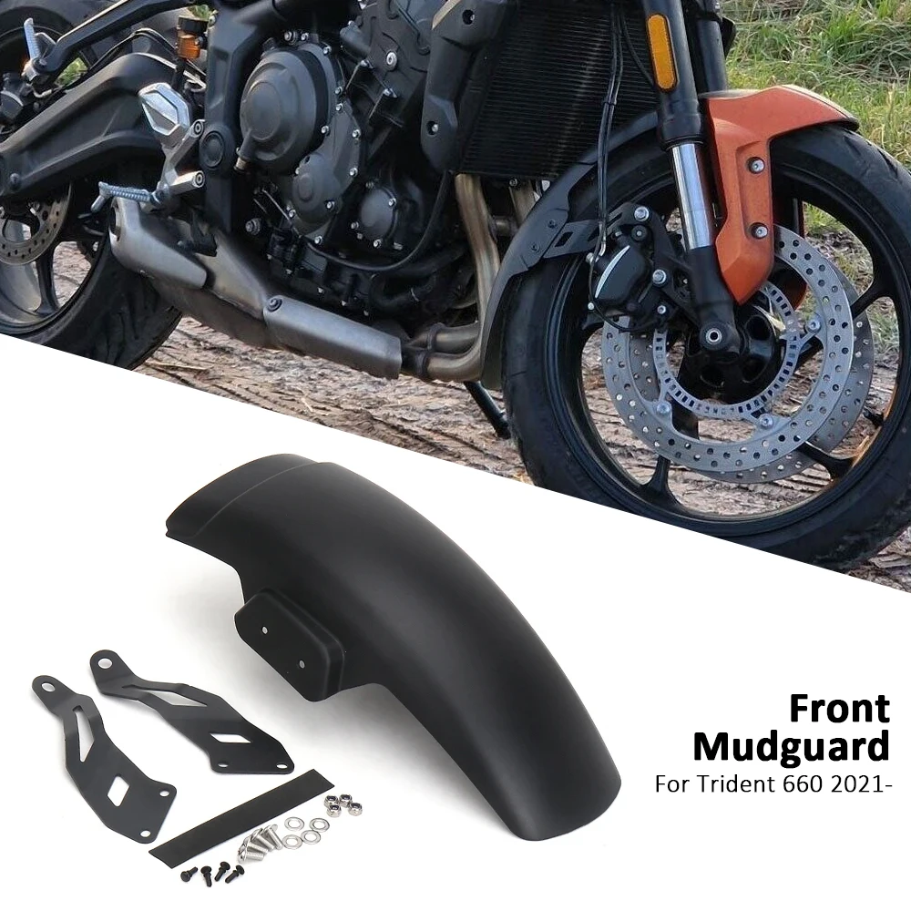 

For TRIDENT 660 TRIDENT660 Trident660 Trident 660 2021 2022 2023 2024 Motocross Accessories Front Mudguards Fender Black