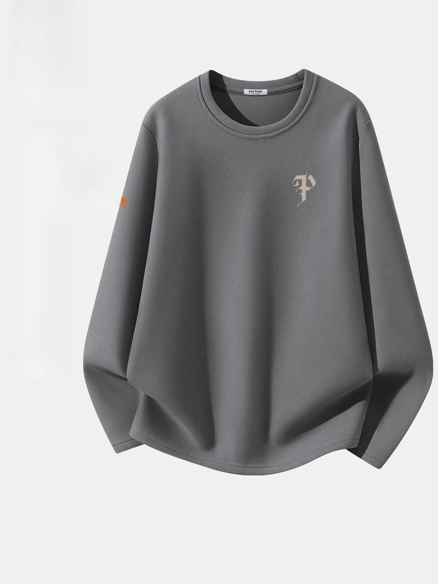 

Теплая мужская футболка с длинным рукавом из флиса, с принтом Big Mouth Monkey, повседневная, утолщенная, из полиэфирного волокна