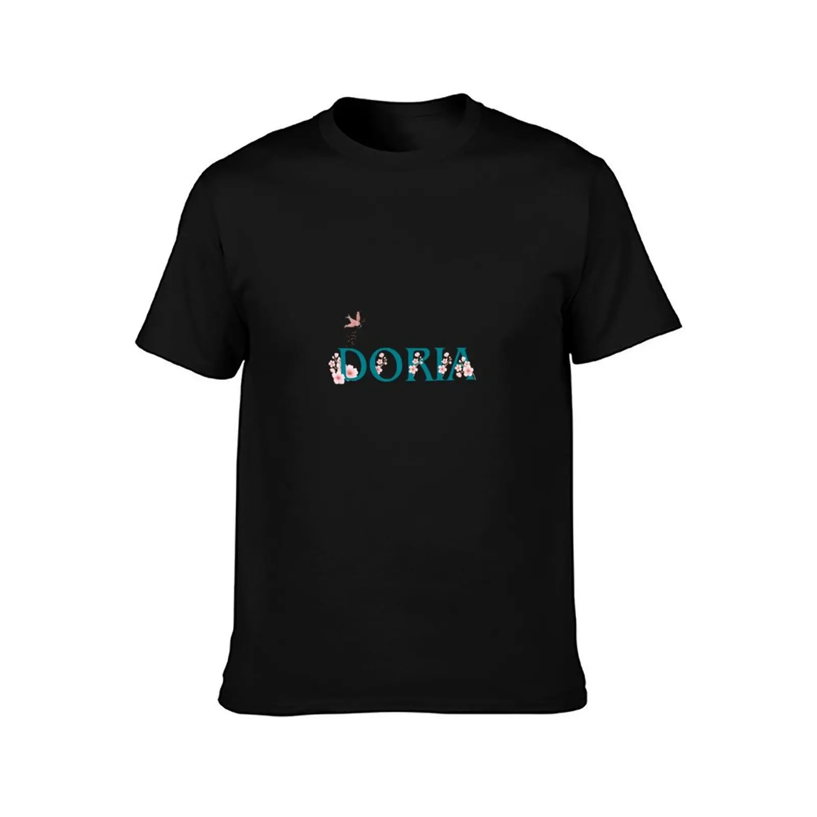 DORIA: Whispers of Eden - A Floral Fantasy Unfolding Dreams T-Shirt Novelty Print Casual Tee Shirt T-Shirt