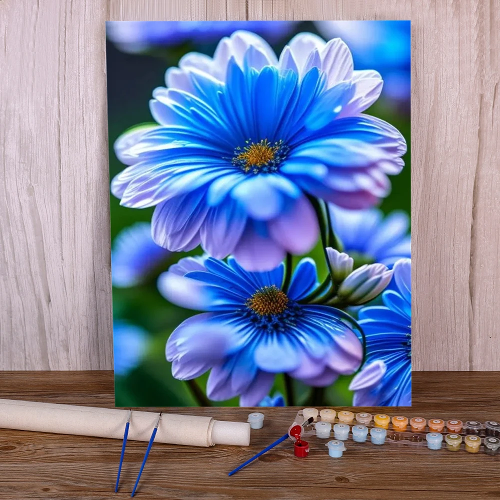 Scenery Flowers Chrysanthemum Painting By Numbers Complete Kit Oil Paints 50*70 Painting On Canvas Handmade Crafts For Adults