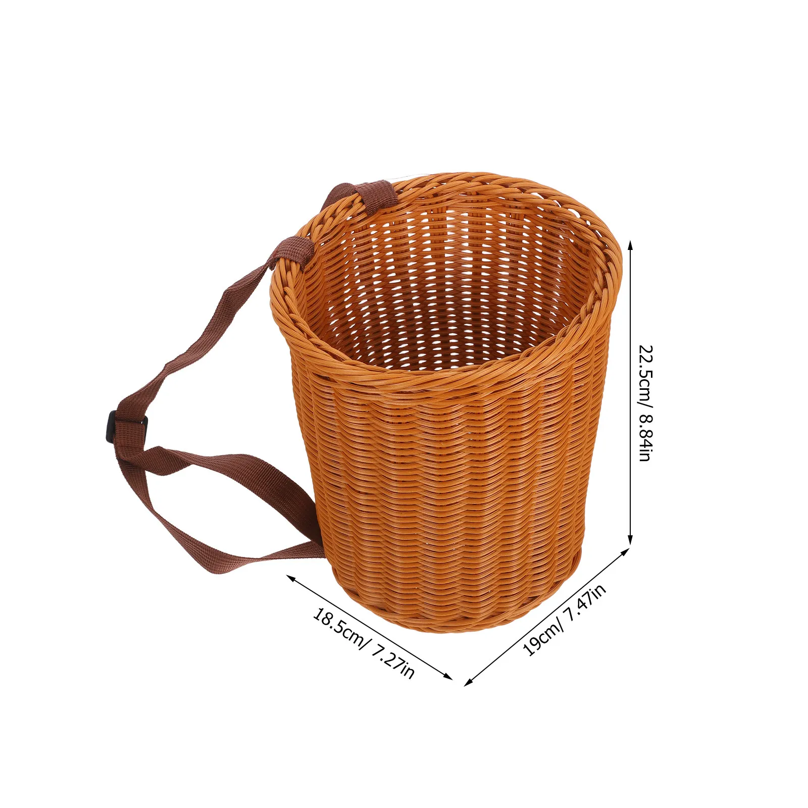 Handwoven Picnic Basket with Shoulder Straps Lightweight Portable Backpack for Outdoor Picnic Farm Berry Harvest Storage Basket