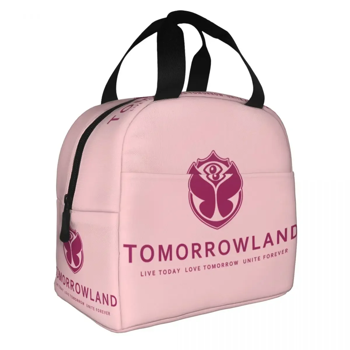 Tomorrowland Thermal Insulated Lunch Bags Women Belgian Music Festival Reusable Lunch Container for Outdoor Picnic Food Tote Box