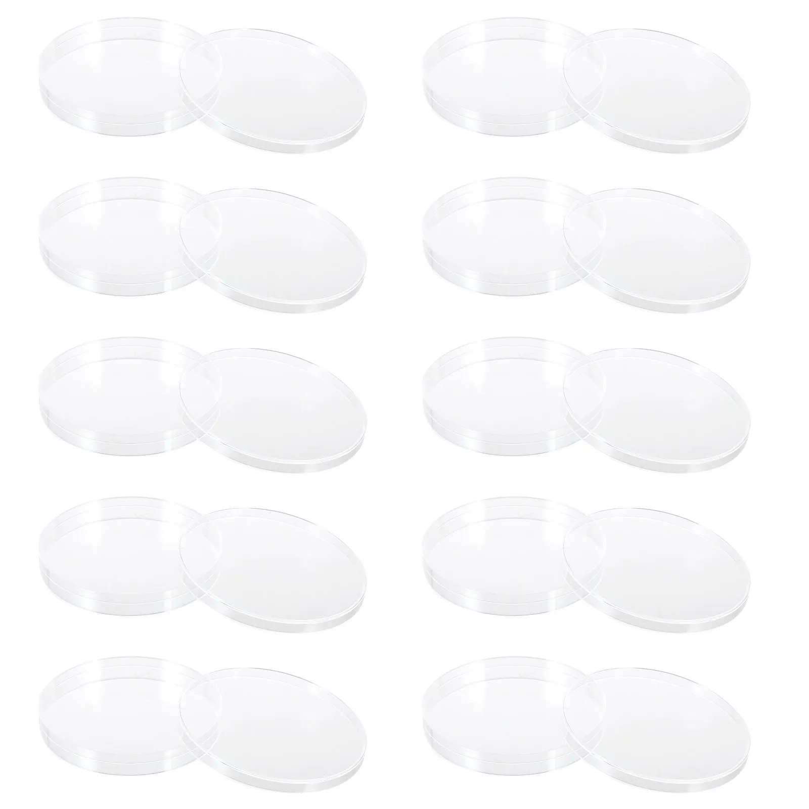 

Набор из 20 прозрачных многоразовых пластиковых чашек Петри диаметром 90 мм с крышками для научных исследований и изучения микроорганизмов