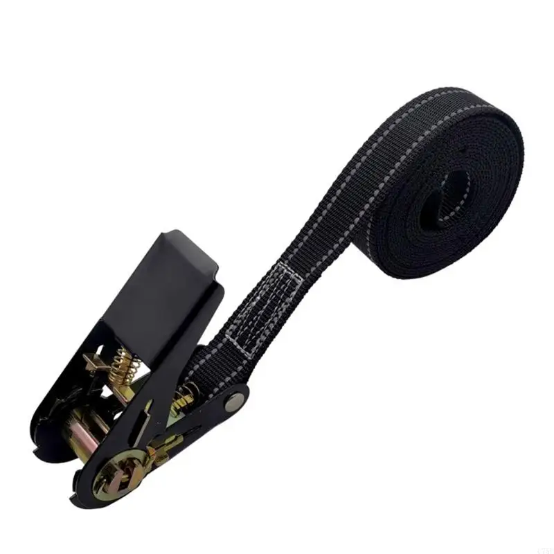 U75E Ratchet Strap 800kg(1700lbs) Tensile Force Cargo Tie Down Strap for Easy Loads Securing HeavyDuty Roof Rack Cinchs Strap