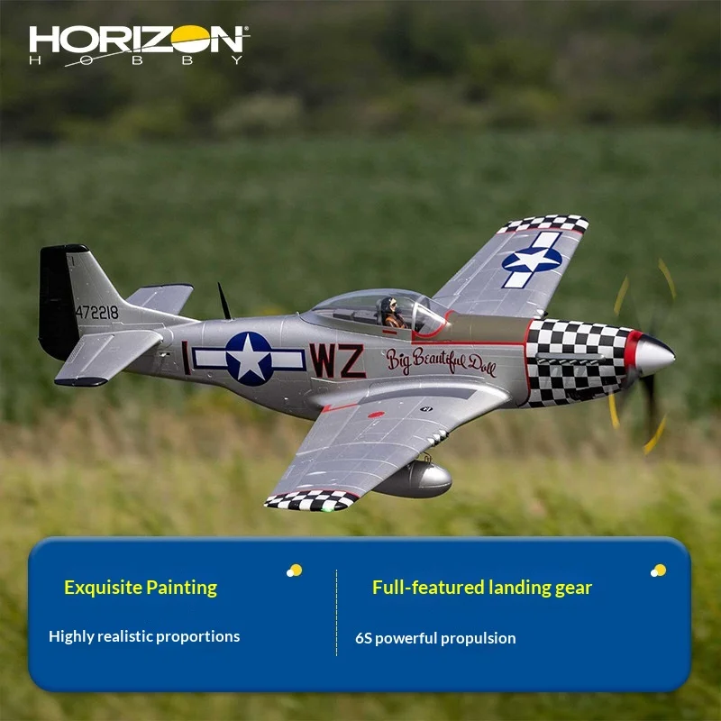 Horizon Hobby P 51D Mustang 1.5M RC Airplane Fixed Wing Scale Model Simulation Aircraft For Hobby Players