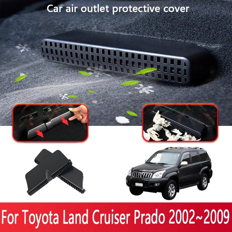 

Car Air Vent Covers For Toyota Land Cruiser Prado 2002~2009 Seat Air Conditioner Duct Outlet Dustproof Cover Interior Accessorie