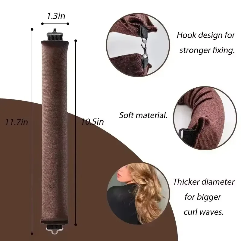 Wärmeloser Lockenstab 27cm Schlaf-Freundlicher Wärmeloser Lockenstab 3,5 Durchmesser Großer Wellen-Lockenstab 1 Set – Detail 4