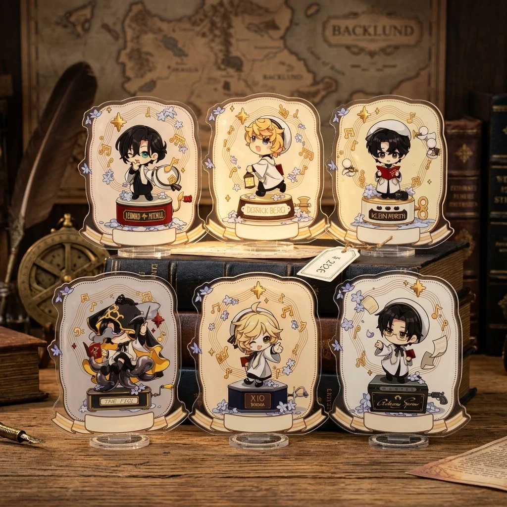 Animation Lord of the Mysteries Acrylic Stand Keychain15CM Chibi Klein Moretti Audrey Hall Cartoon Tabletop Decor Fan Collection
