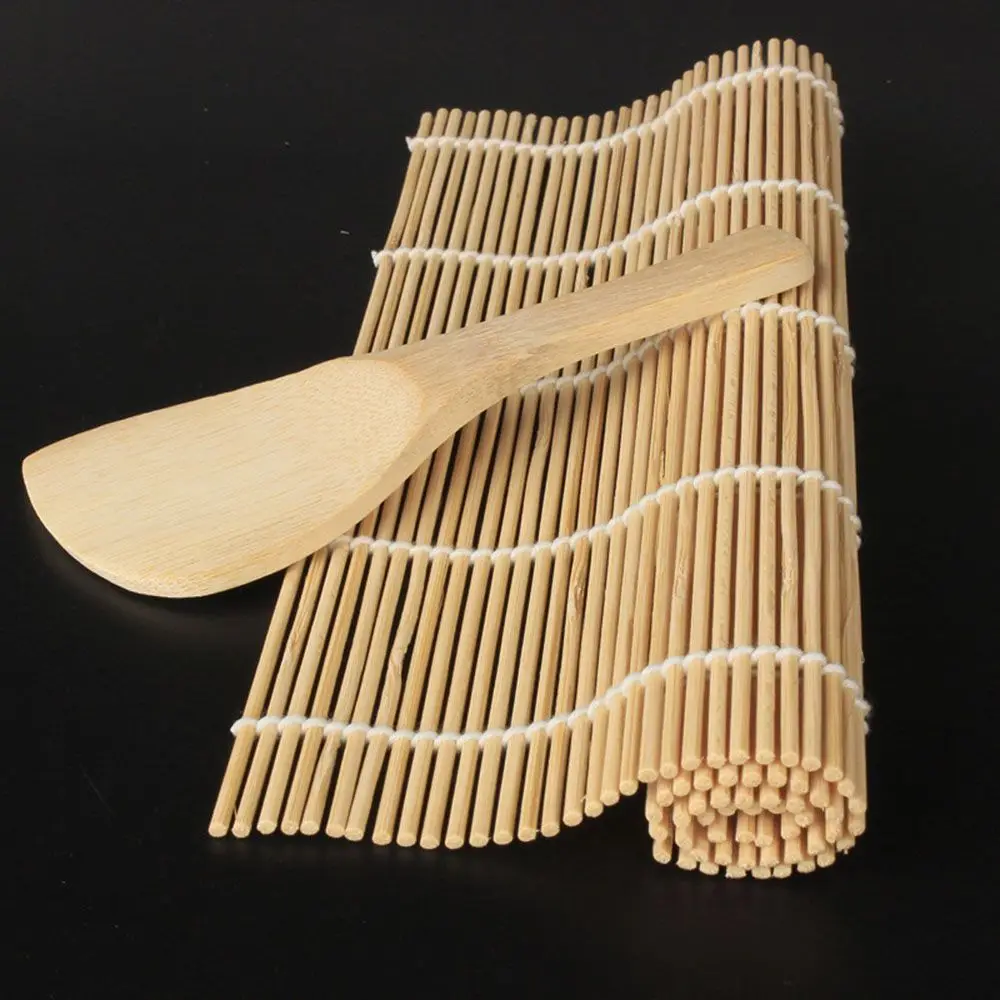 Japaness Food Bamboo Onigiri Rice Spoon Paddle Sushi Mat Sushi Roll Maker Sushi Rolling Roller