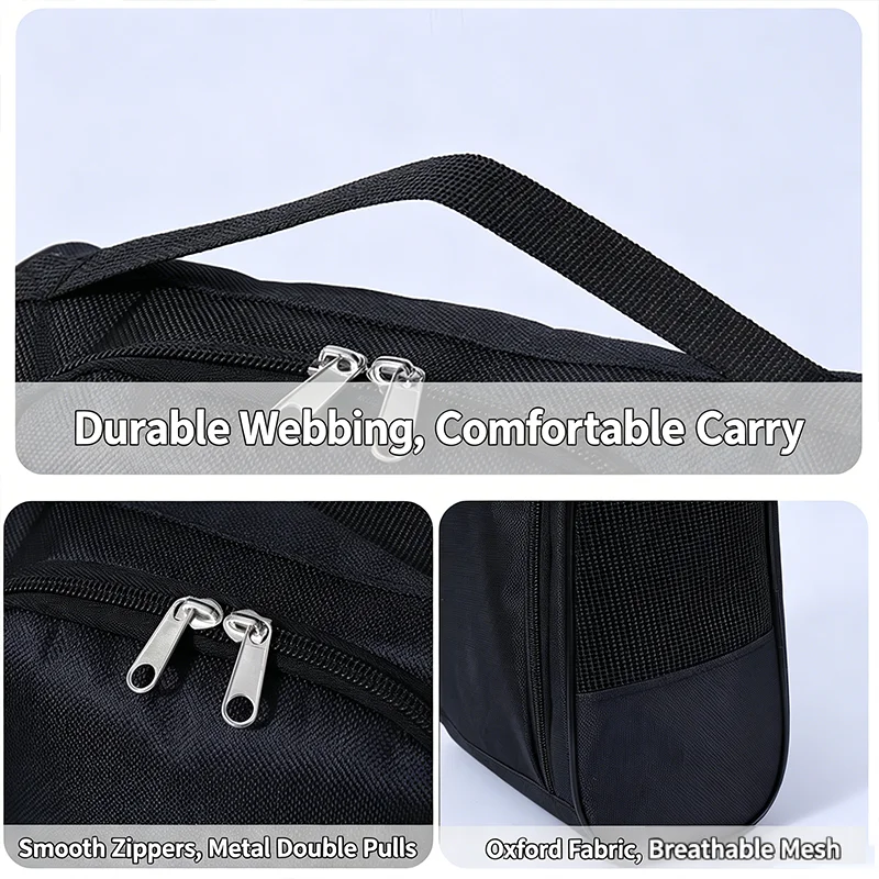 Portable Golf Shoe Bag Oxford Cloth Shoe Carrier Bags Breathable Lightweight Golf Handbag Dustproof Football Tennis Shoe Bag