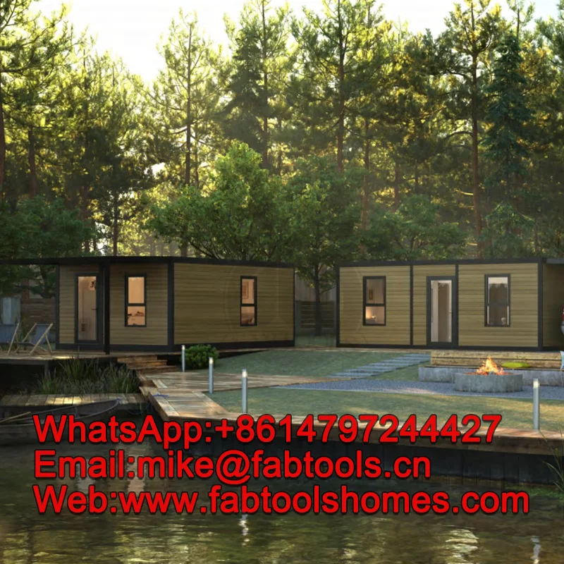 Free Design Holiday Cottage House Mobile Leisure Steel Structure Container House Luxury Prefab Homes