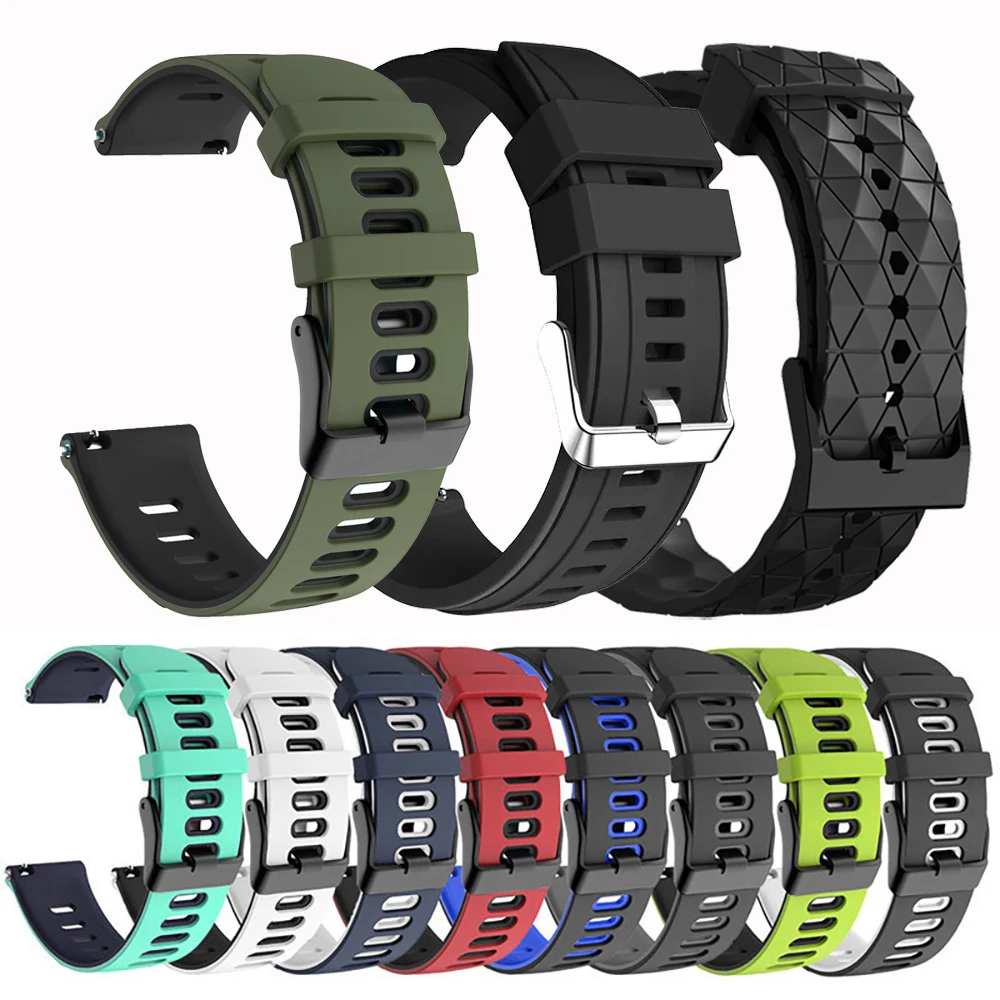 22mm Sport Silicone Straps For LEMFO K22 PRO K27 K37 C20 K56 PRO LEM56 DM50 C22 Smart Watch Band Bracelet Wristband Belt