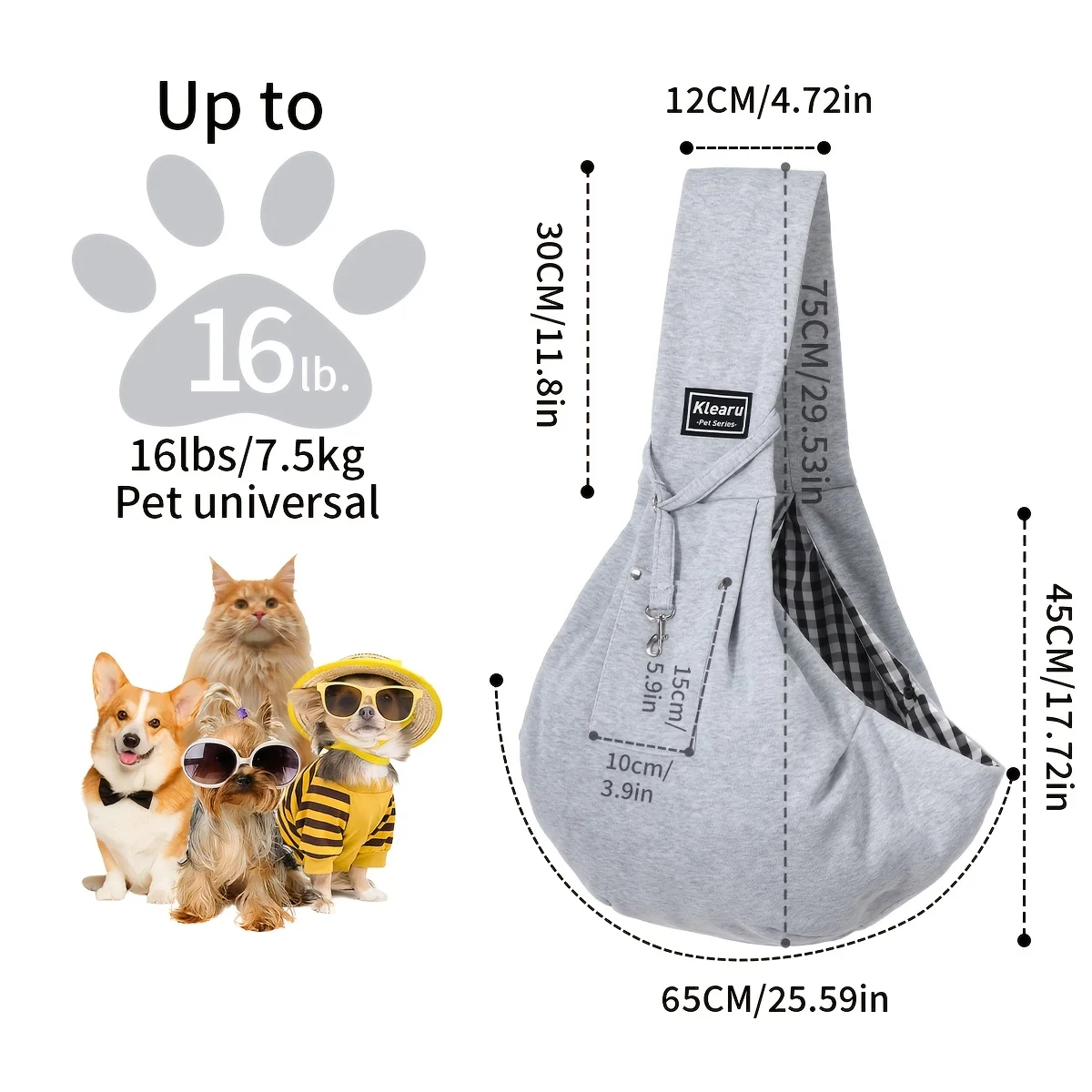 Comfortable Dog Bag Pet Crossbody Shoulder Bag Outdoor Travel Portable Cat Puppy Sling Carrier Bag Pet Carrying Supplies