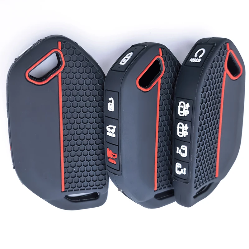 Schlüsseletui für Kia Ev9 EV5 K3 K5 Carnival Picanto GT Line Sorento MQ4 KA4 2024 2025 Silikon-Schlüsselhalter-Abdeckung Keyless Remote Shell