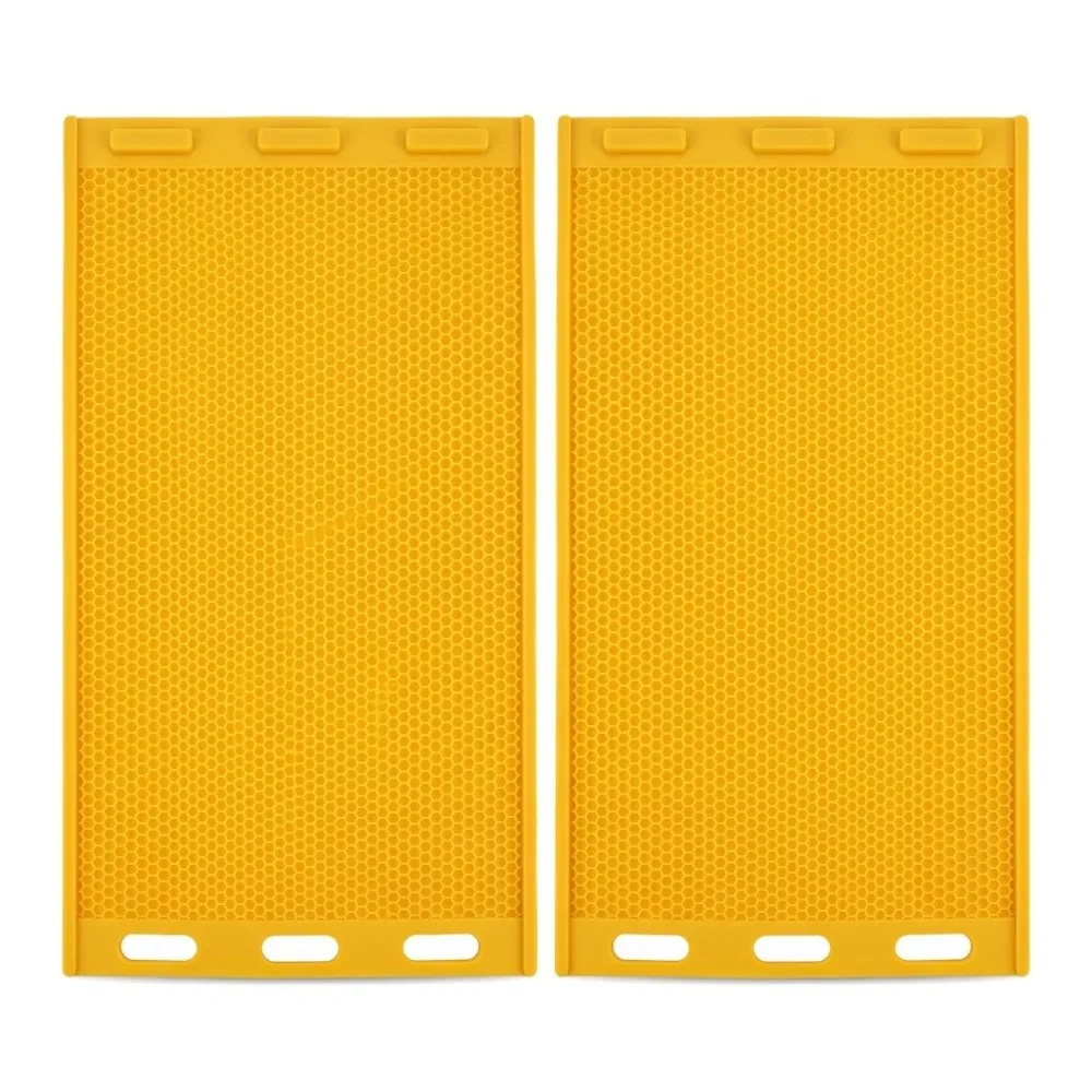 2-Piece Set Flexible Silicone Honeycomb Sheets Mold Reusable Non-Stick Surface Beehive Foundation Mold Easy Release