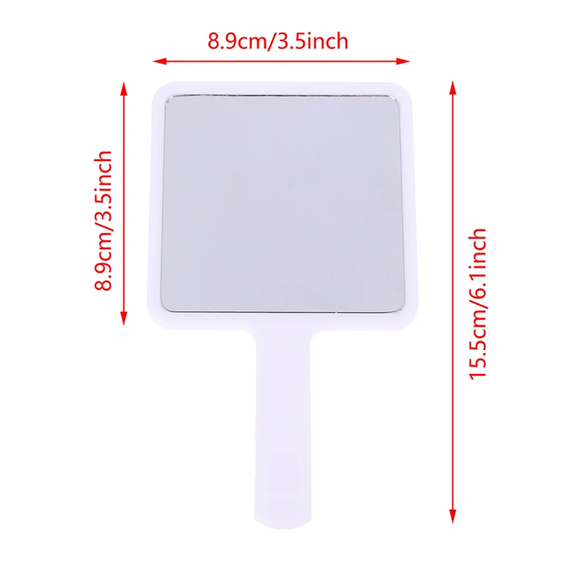 For Eyelash Extension Handheld Makeup Mirror Square Makeup Vanity Mirror with Handle Hand Mirror SPA Salon Compact Mirrors