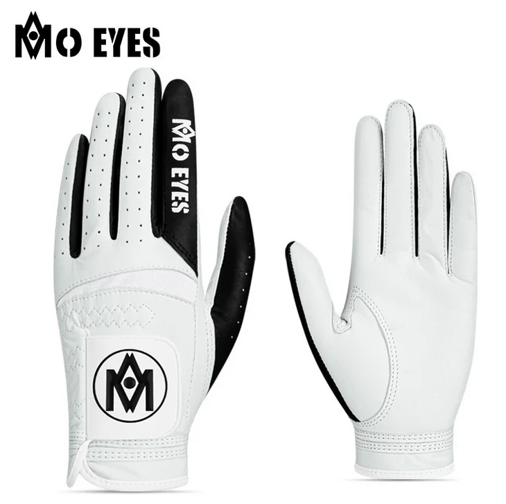 MO EYES Golf Gloves Women's Genuine Leather Gloves Imported Sheepskin Velcro Non slip Breathable Gloves M23ST001