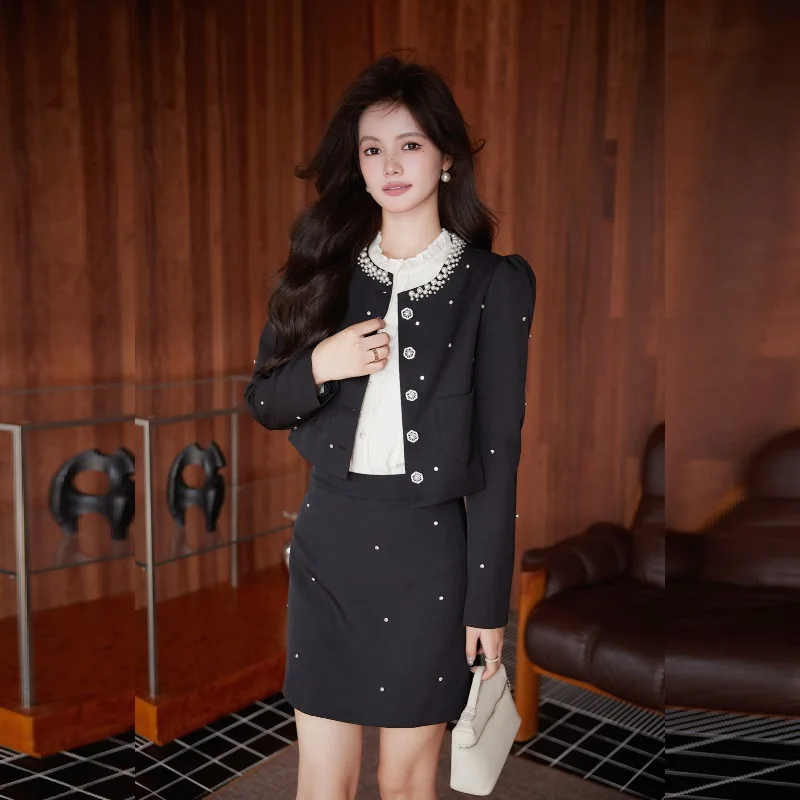 Socialite Elegant Classic Style Trendy Suit Dress Women's Autumn 2024 Autumn Winter New Fashionable Youthful Complete Outfit