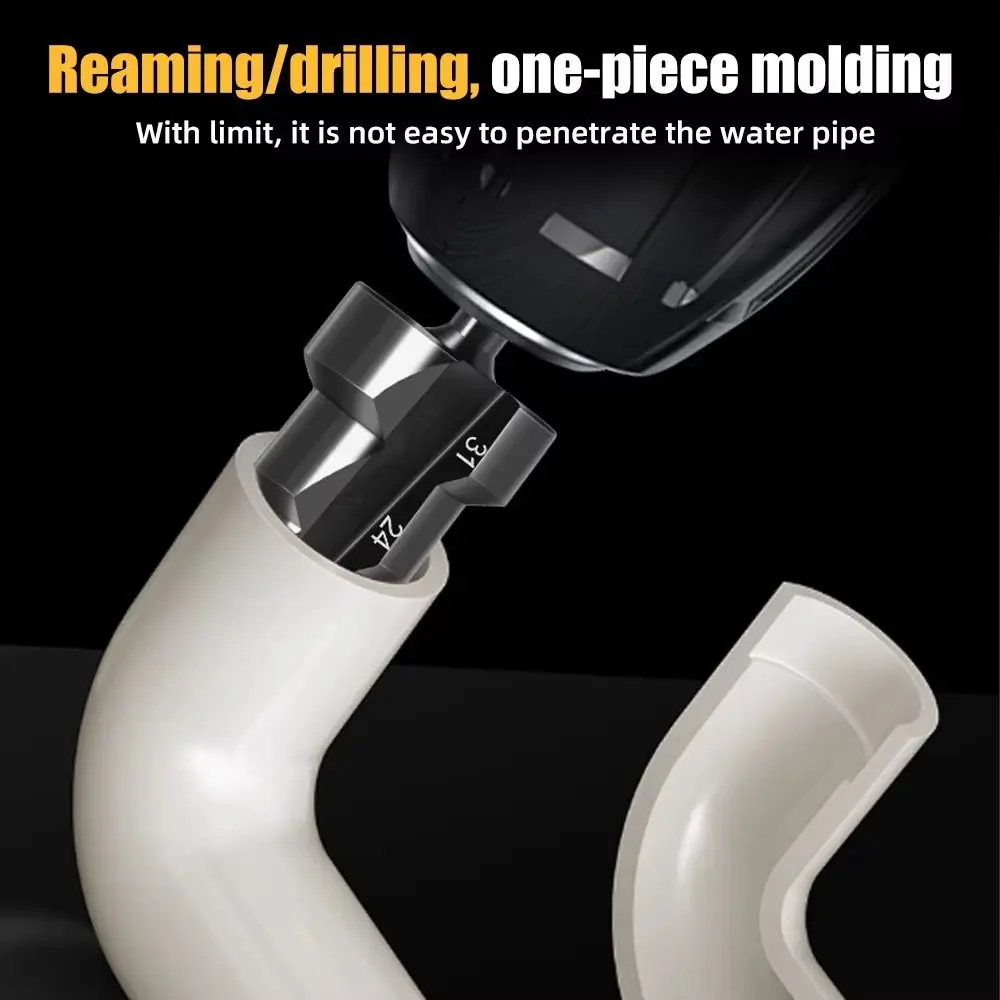 

1/2 "3/4" 1" PPR Подъемное ступенчатое сверло Спиральное расширение Водопроводные трубы Расширительное сверло Легированная сталь Шестигранный хвостовик Открывалка для отверстий ПВХ