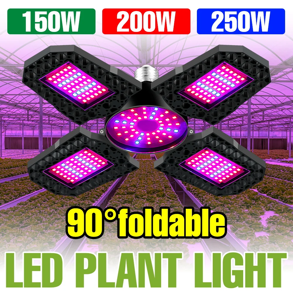 

250W Full Spectrum Plant Light LED Indoor Growth Lights 220V Foldable Greenhouse Tent Hydroponic Vegs Fruit Cultivation Lighting