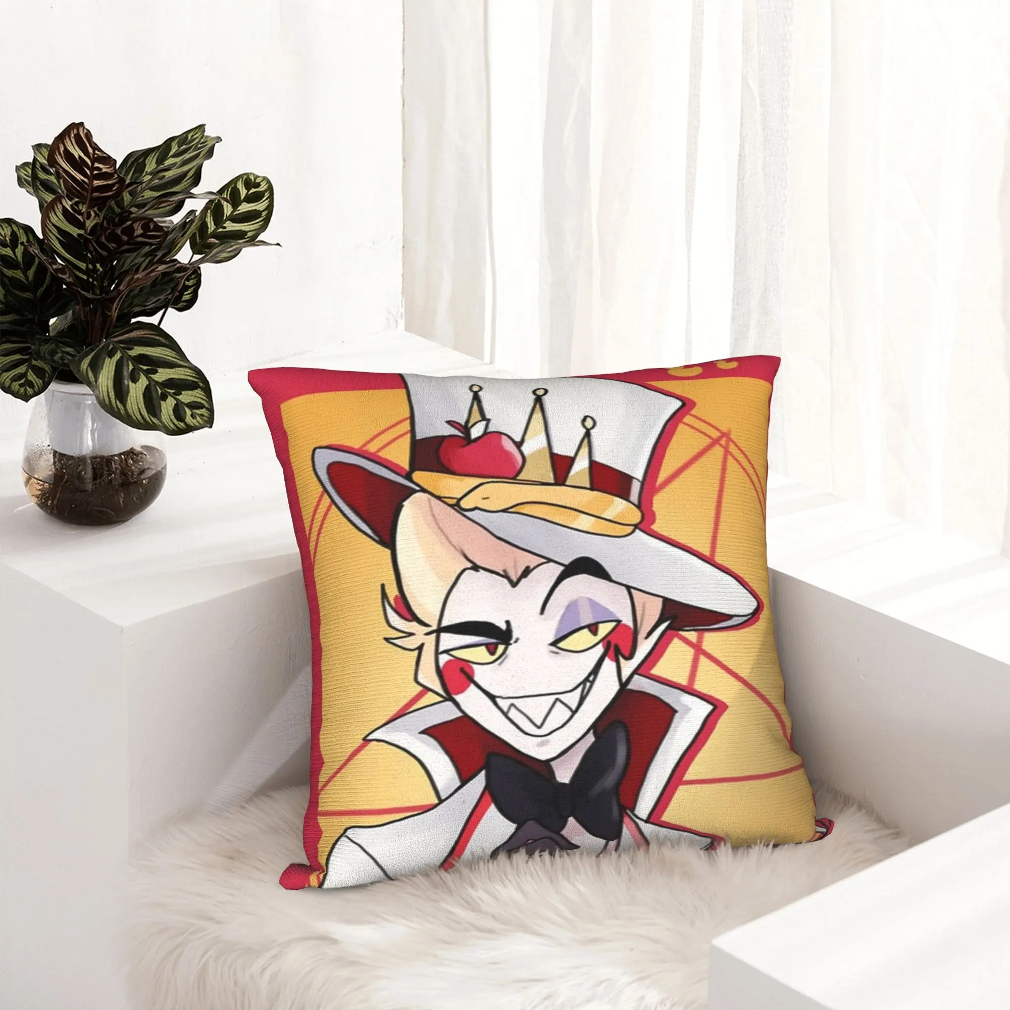 Lucifer Hazbins Hotels Pillowcase Printed Cushion Cover Decor  Pillow Case Cover Home Zippered