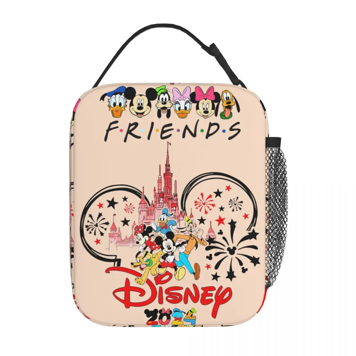 Minnie Mickey Mouse Accessories Insulated Lunch Bag For Kids Girls Boys Food Box Portable Thermal Cooler Bento Box